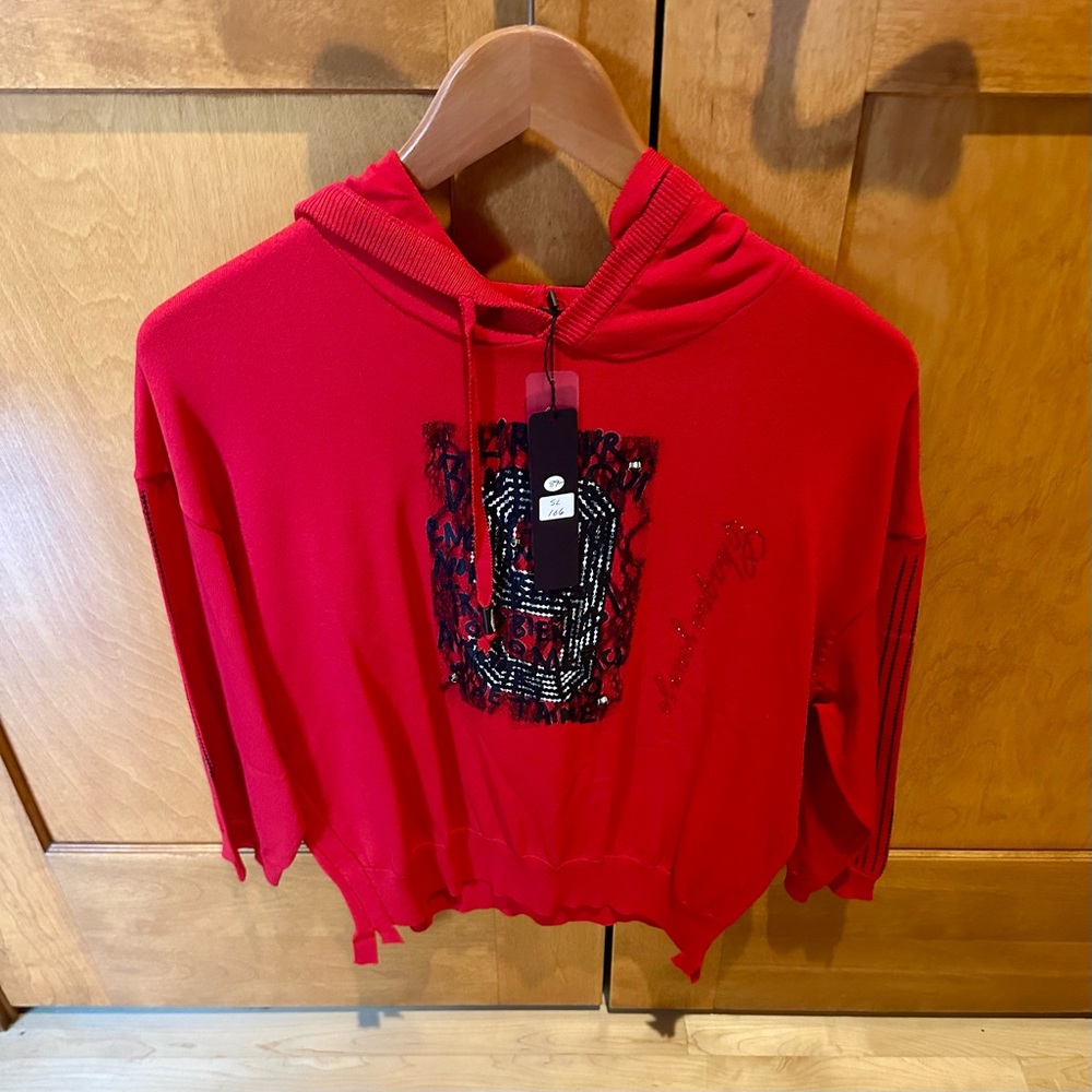 Red Hooded Sweater